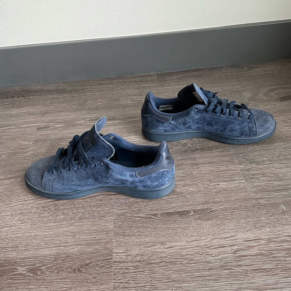 adidas stan smith - night indigo suede sneakers - sz 9 mens - Picture 10 of 11